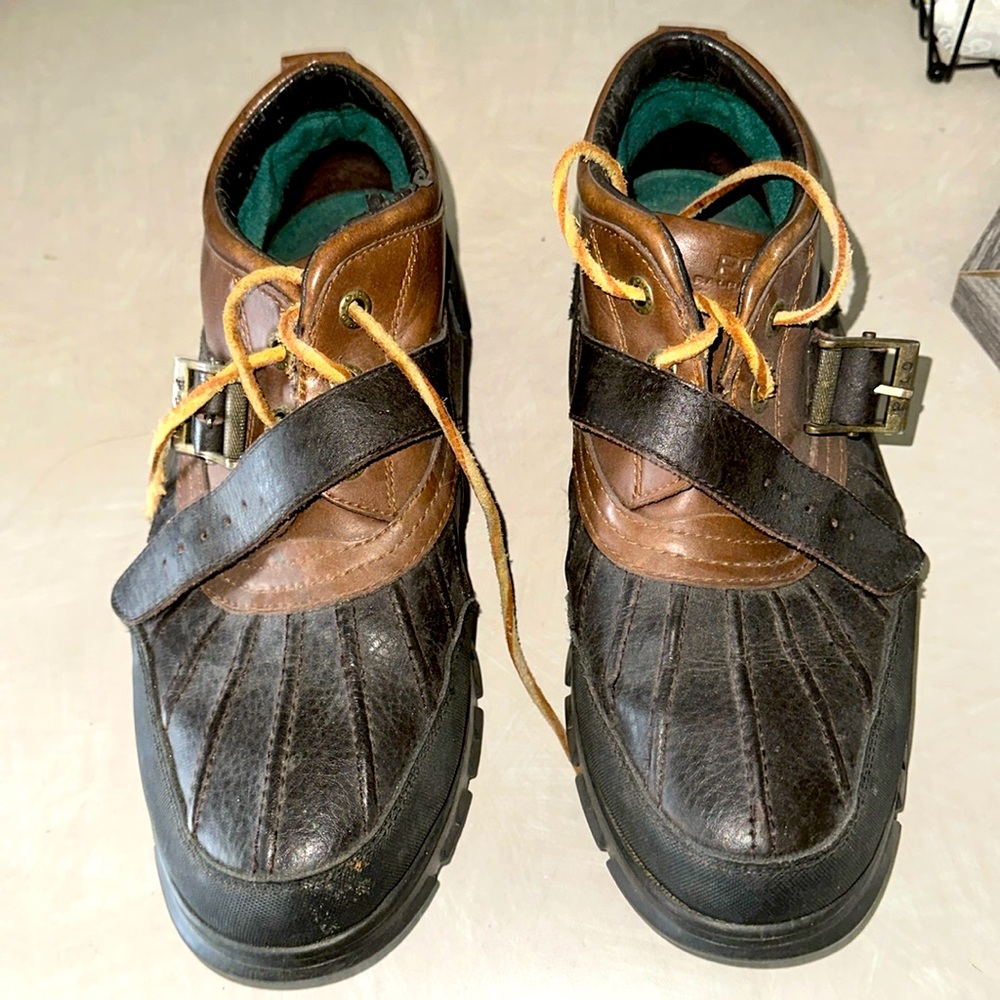 Vintage Polo Ralph Lauren Men’s Black and Brown Boot
